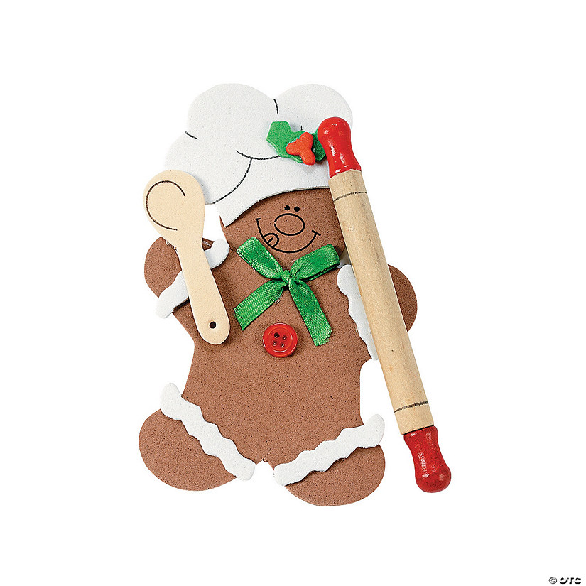 Gingerbread Man Rolling Pin Christmas Ornament Craft Kit Discontinued