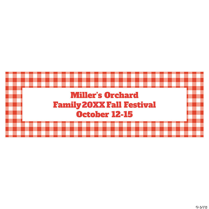 Gingham Plaid Custom Banner Image