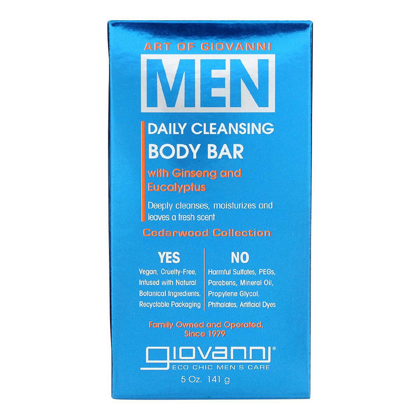 Giovanni Hair Care Products - Clns Body Bar Men Cdrwd - 1 Each-5 OZ Image