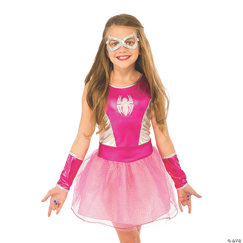 Girl&#8217;s Economy Pink Tutu Spidergirl Costume Image