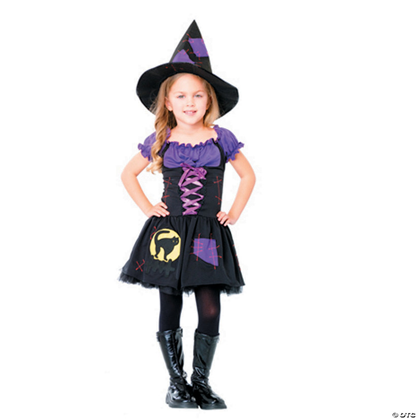 Girl’s Purple and Black Witch Costume | Oriental Trading