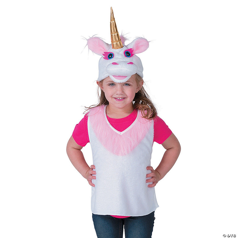 Girl&#8217;s Unicorn Vest & Hat Costume Set Image