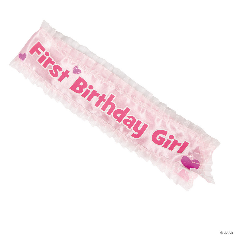 Girl's 1st Birthday Sash - Discontinued