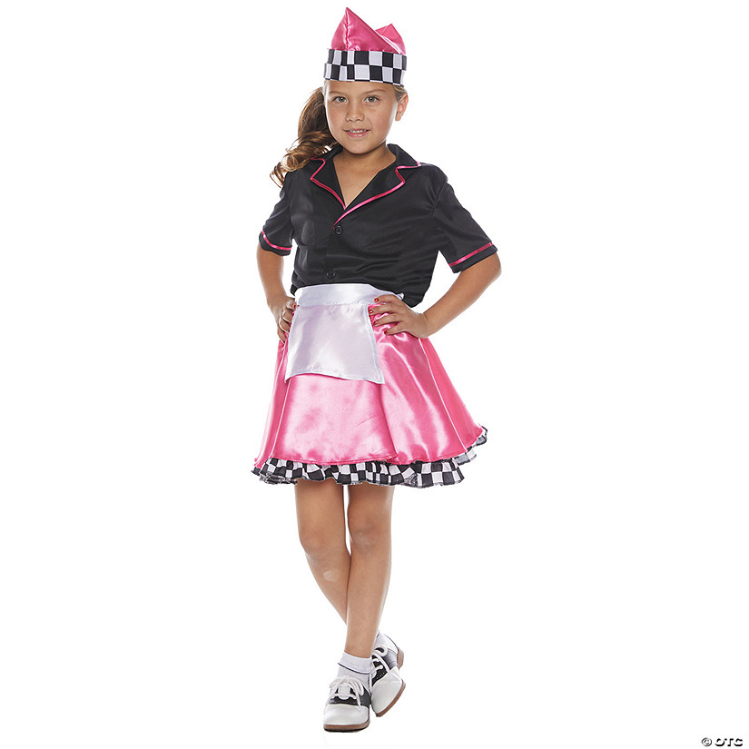 Girl's 50s Car Hop Costume Image