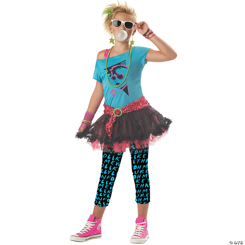 Girl's 80s Valley Girl Costume - Small | Oriental Trading