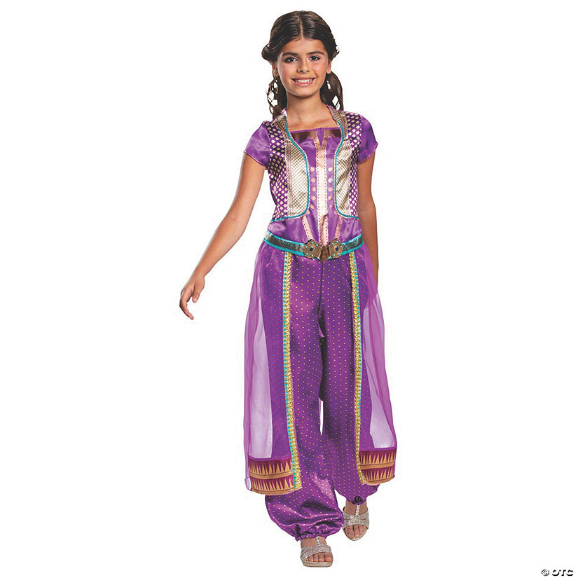 Girl's Classic Aladdin&#8482; Live Action Purple Jasmine Costume - Small Image