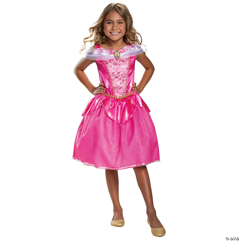 Girl's Classic Disney's Sleeping Beauty Aurora Costume - Small Image