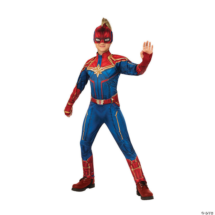 Girl's Deluxe Captain Marvel&#8482; Hero Costume Image