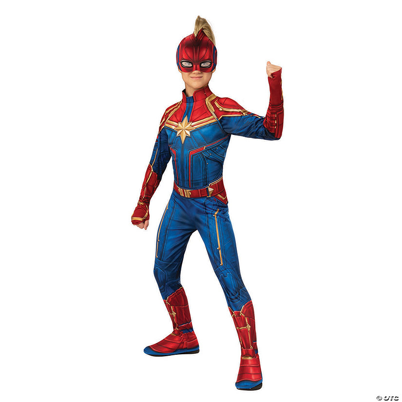 Girl's Economy Captain Marvel&#8482; Hero Costume Image