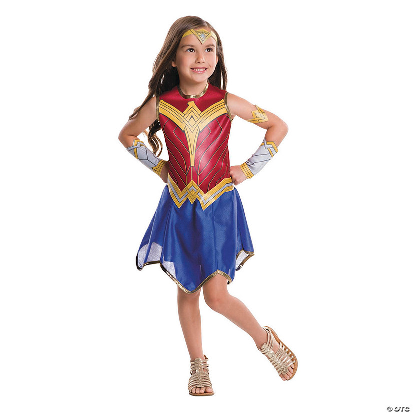 Girl's Justice League Wonder Woman Costume Image