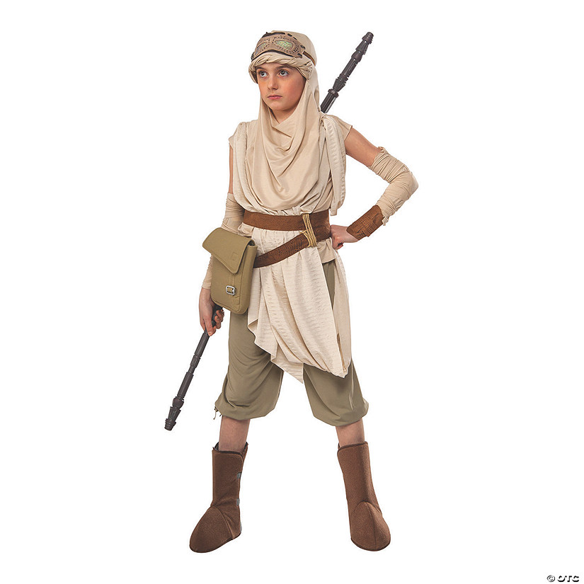 Girl's Premium Star Wars&#8482; Rey Costume Image