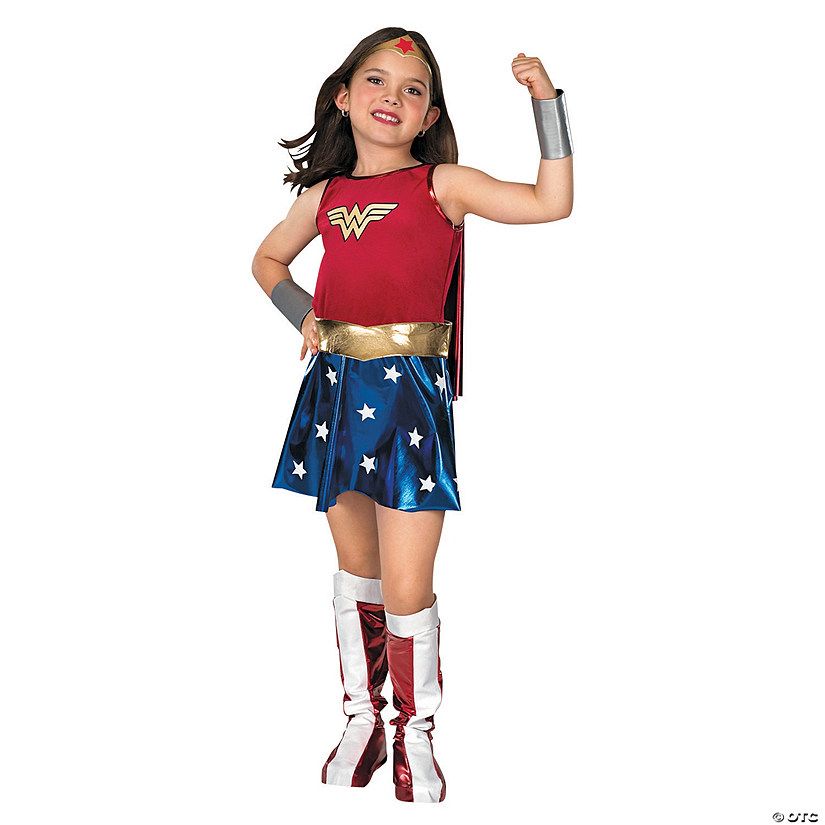 Girl's Premium Wonder Woman Costume Image