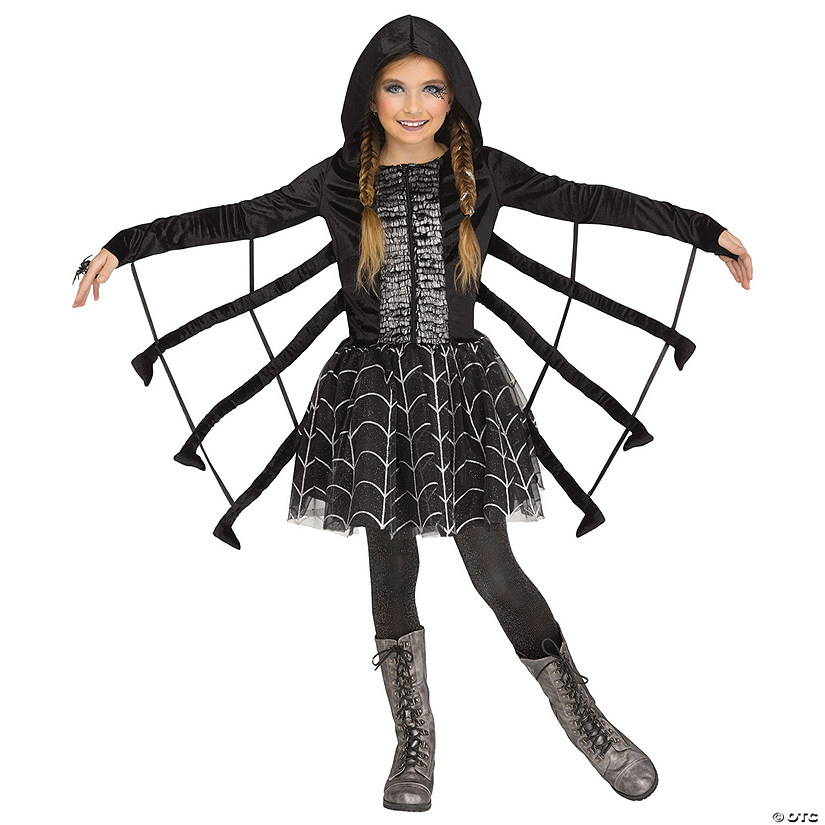Girl's Sparkling Spider Costume Image