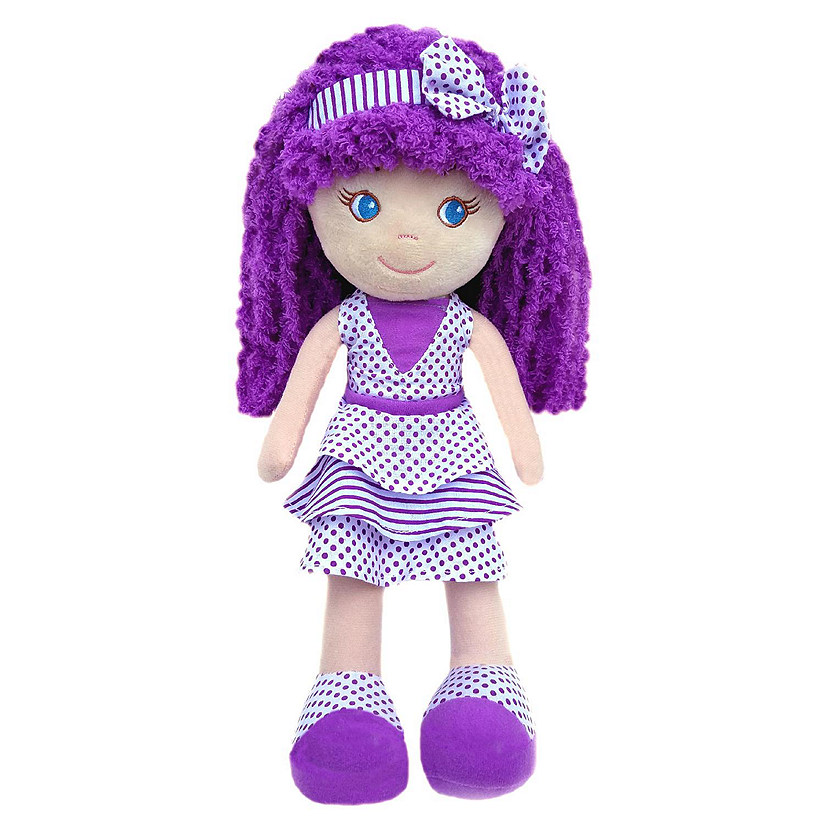 GirlznDollz Violet soft doll - dots & stripes Image