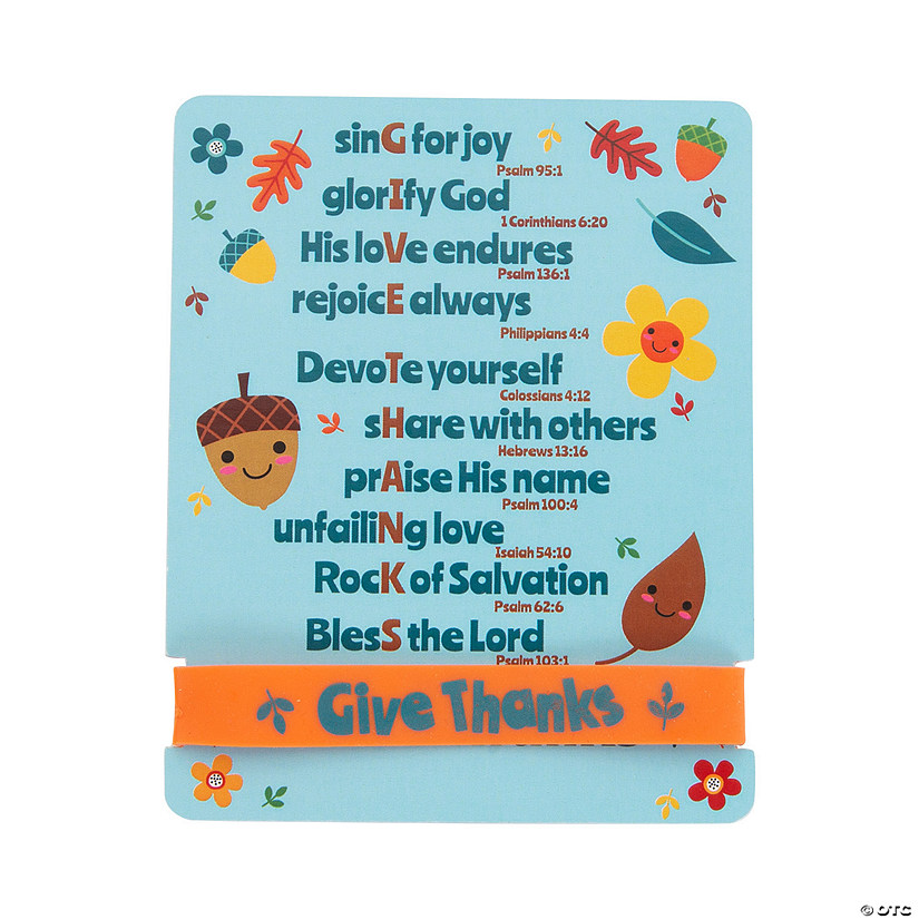 Give Thanks Bracelets with Card - 24 Pc. Image