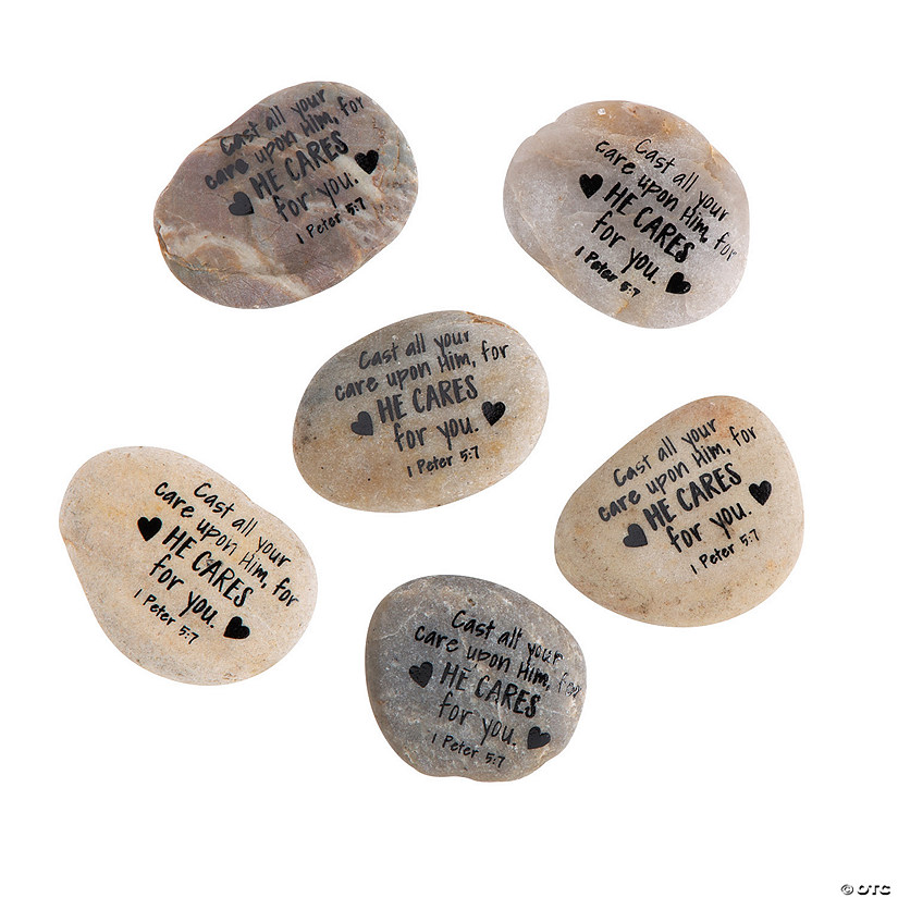 Give Your Worries to God Worry Stones - 12 Pc. Image