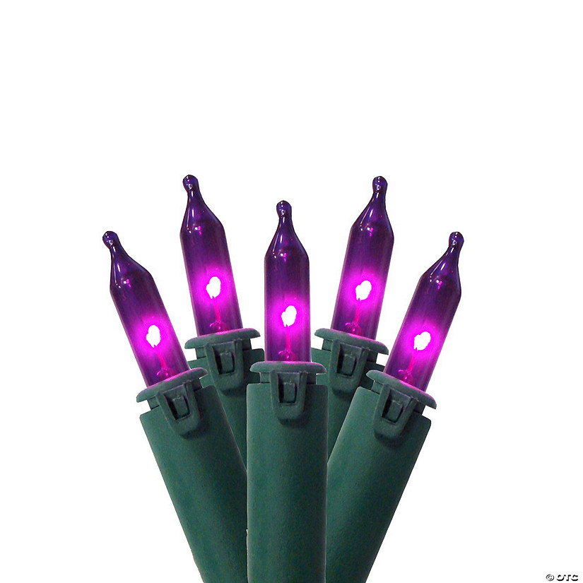 GKI/Bethlehem Lighting 100-Count Purple Commercial Grade Mini Christmas Light Set  45.5ft Green Wire Image