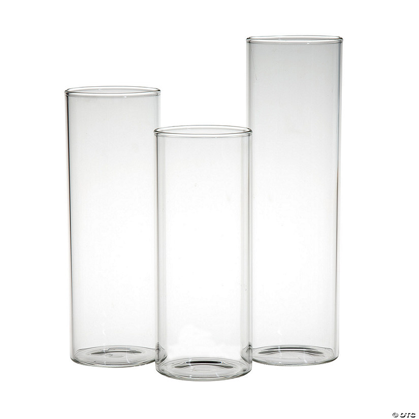 Glass Cylinder Vase Set - 3 Pc. Image