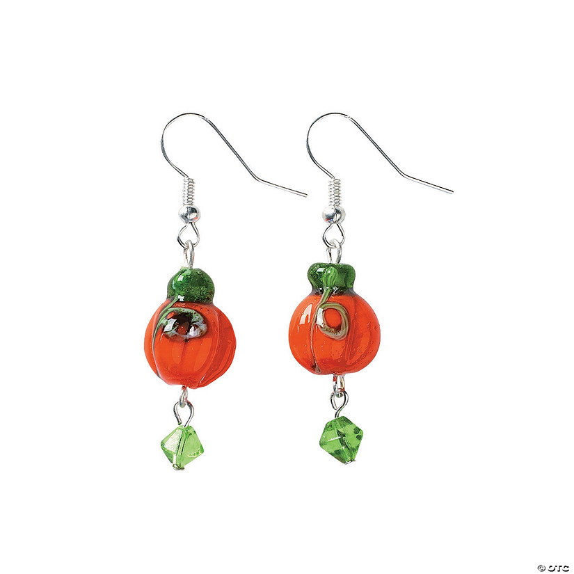 Glass Pumpkin Earring Kit - Discontinued