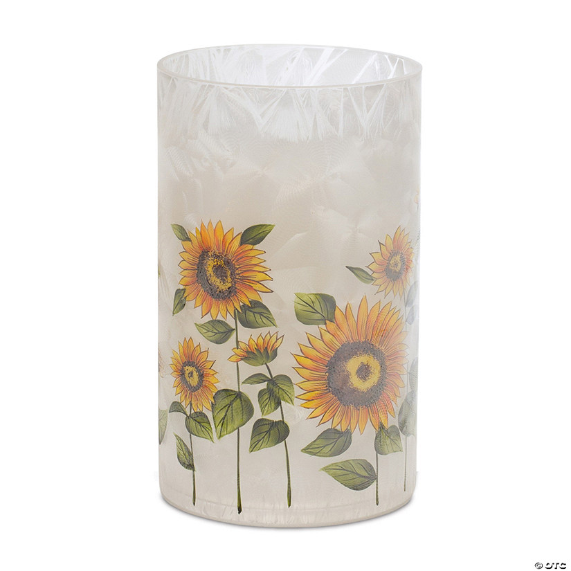 Glass Sunflower Candle Holder (Set Of 3) 4.75"D X 8"H Glass Image