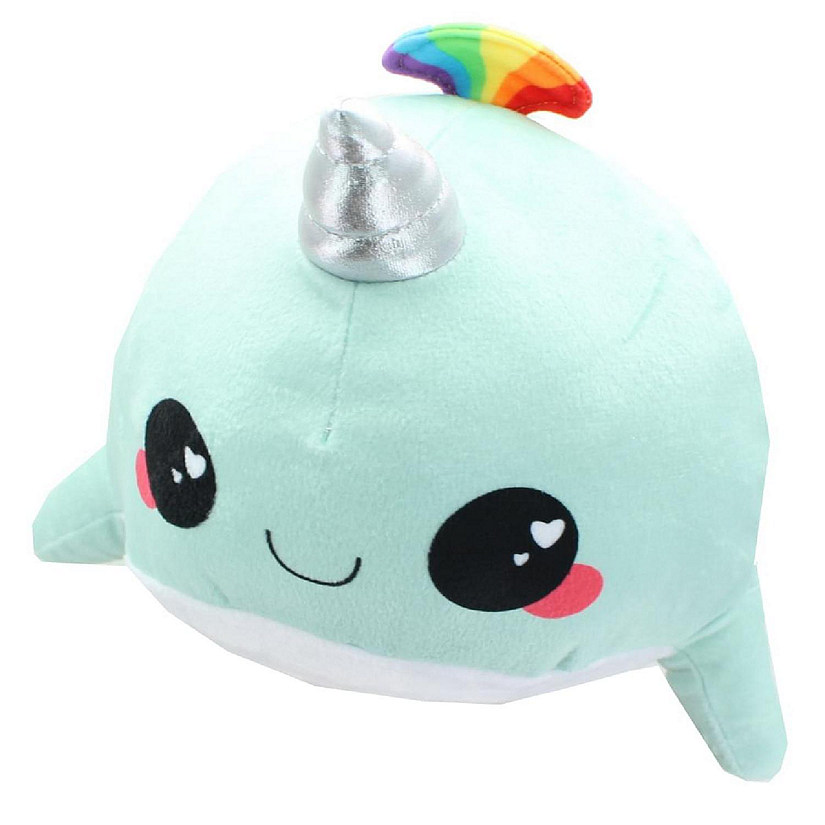 Glitter Galaxy 12-Inch Rainbow Spout Blue Narwhal Collectible Plush Image