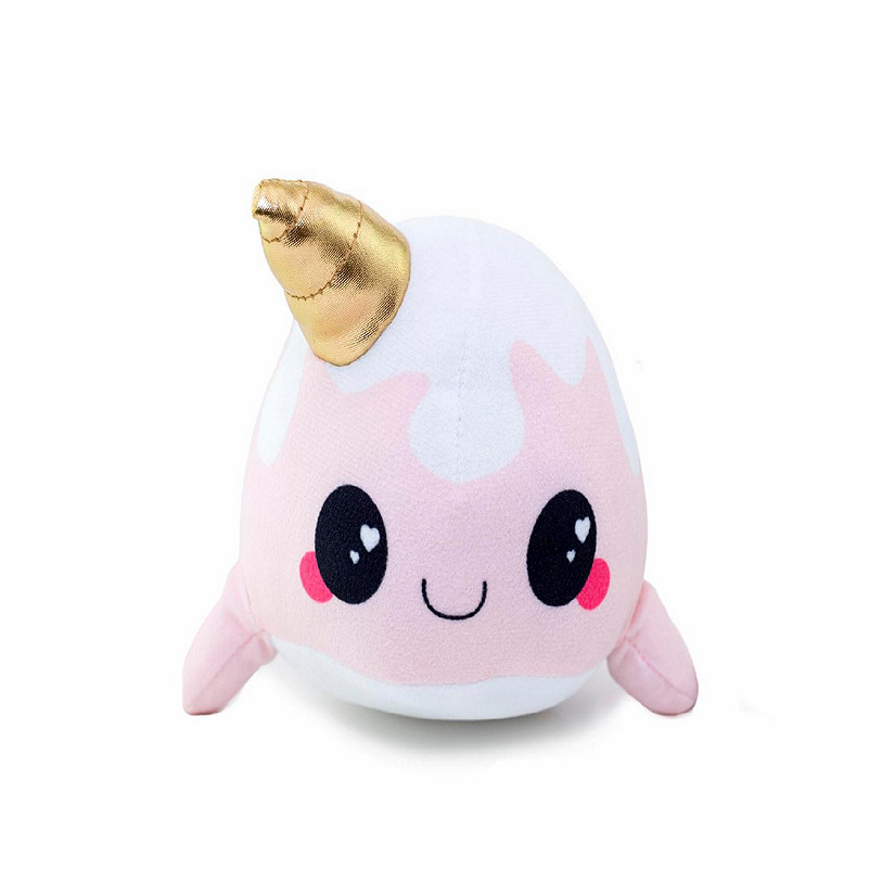 Glitter Galaxy 6-Inch Ice Cream Cone Horn Pink Narwhal Collectible Plush Image
