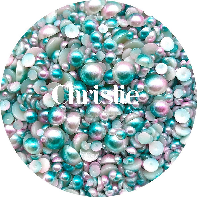 Glitter Heart Co. - Pink &amp; Team Flatback Gradient Pearl Mix Image