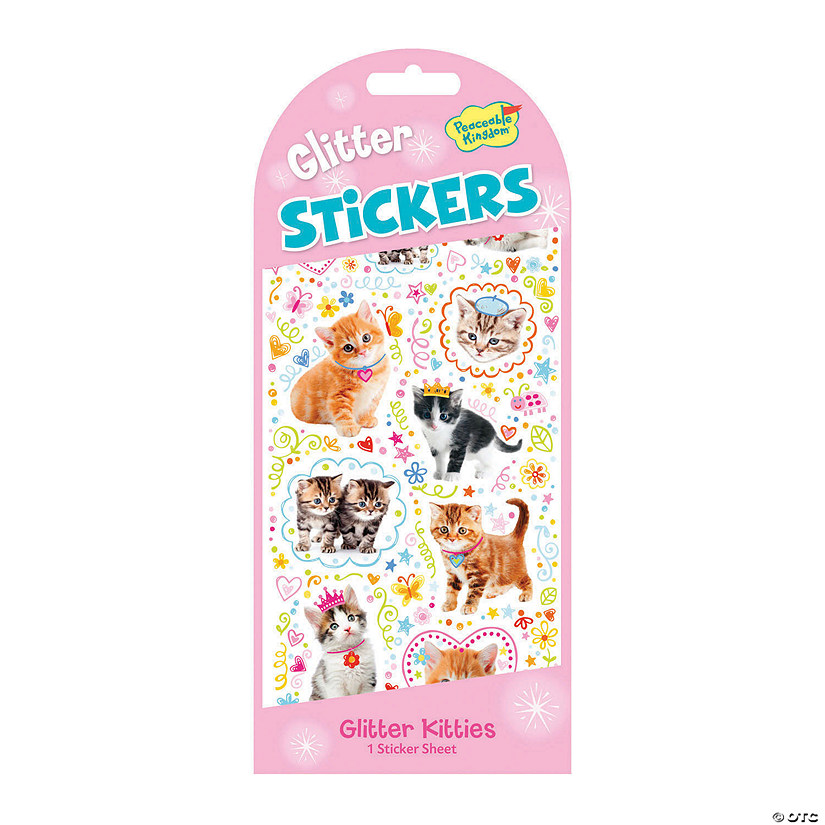 Glitter Kitties Stickers: Pack of 12  Image