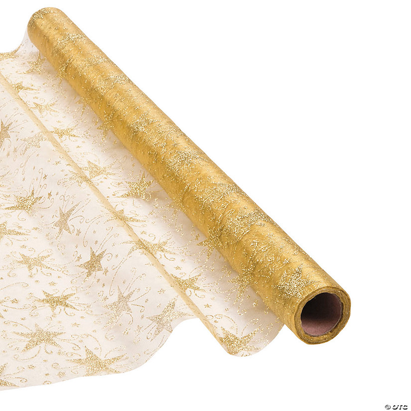 Glitter Star Fabric Roll Oriental Trading