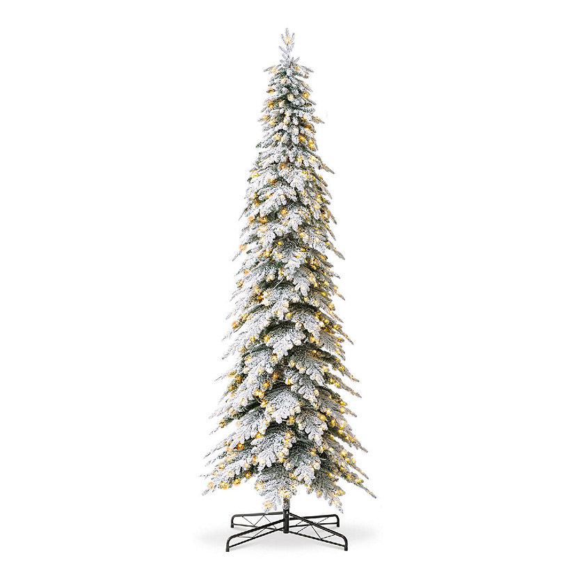 Flocked Spruce Artificial Christmas Tree With LEDs