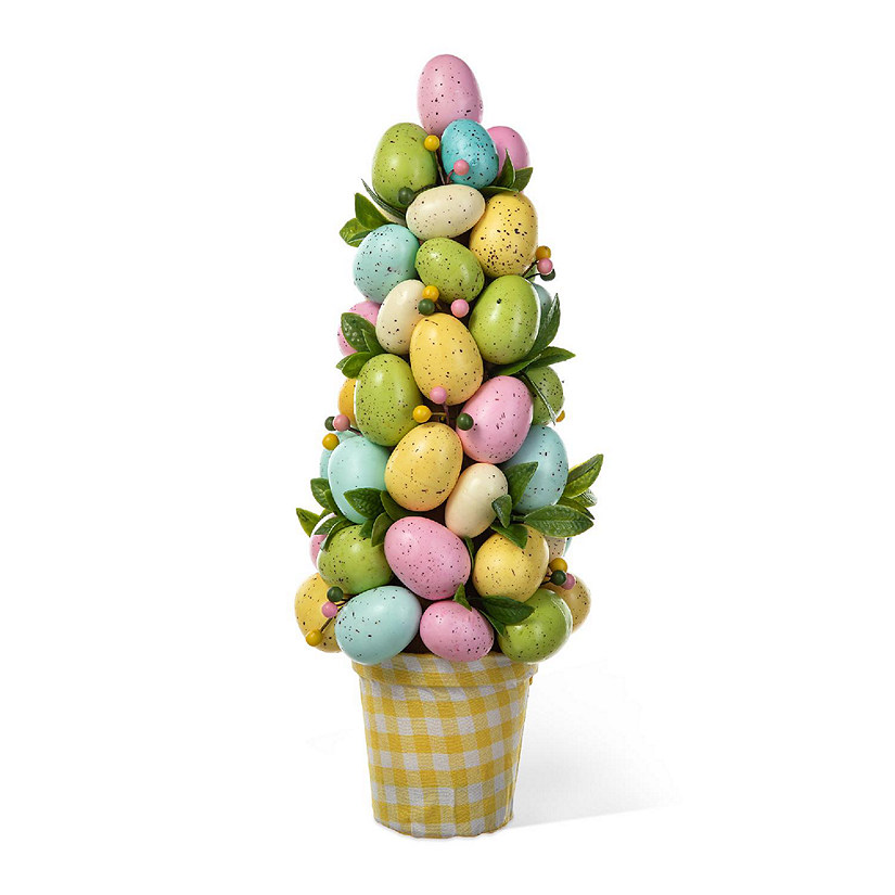 Glitzhome 16"H Easter Egg Table Tree Decor Image