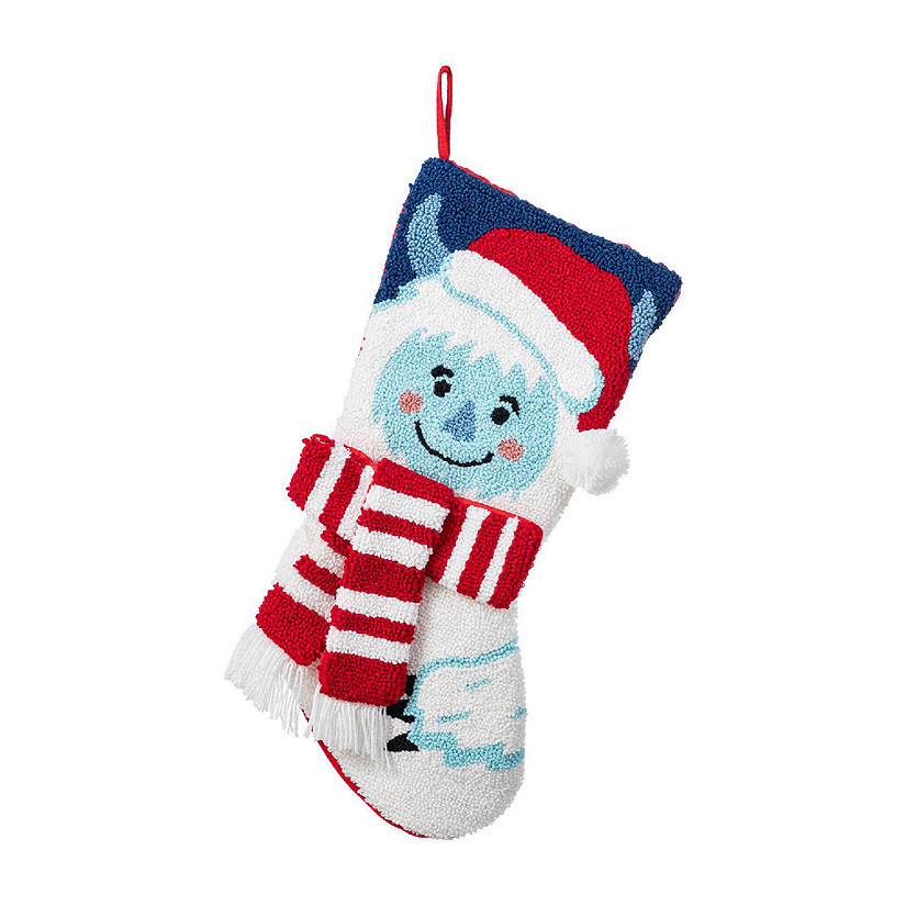 Glitzhome 21"L Hooked Stocking, Yeti Image