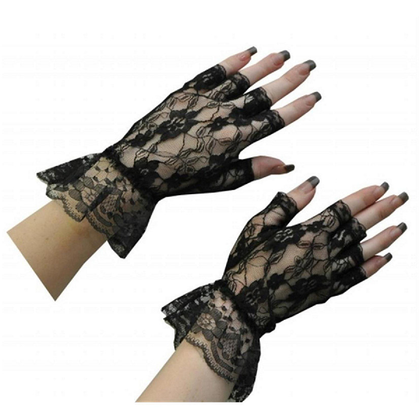Gloves Black Fingerless 1 Sz Image