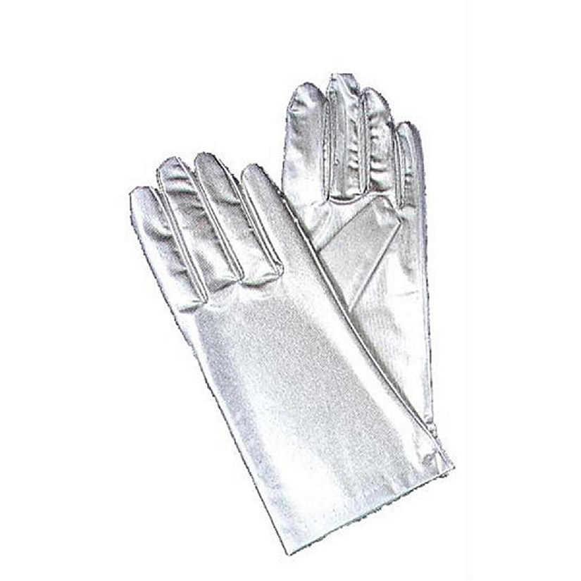 Gloves Reg Metallic Silver Image
