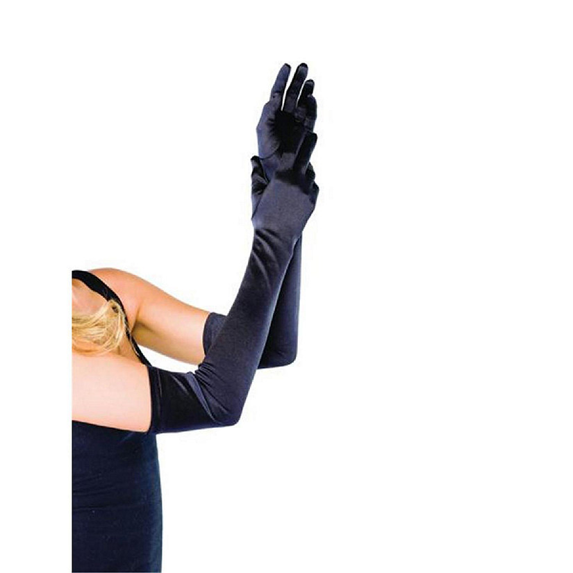 Gloves Satin Long White Image
