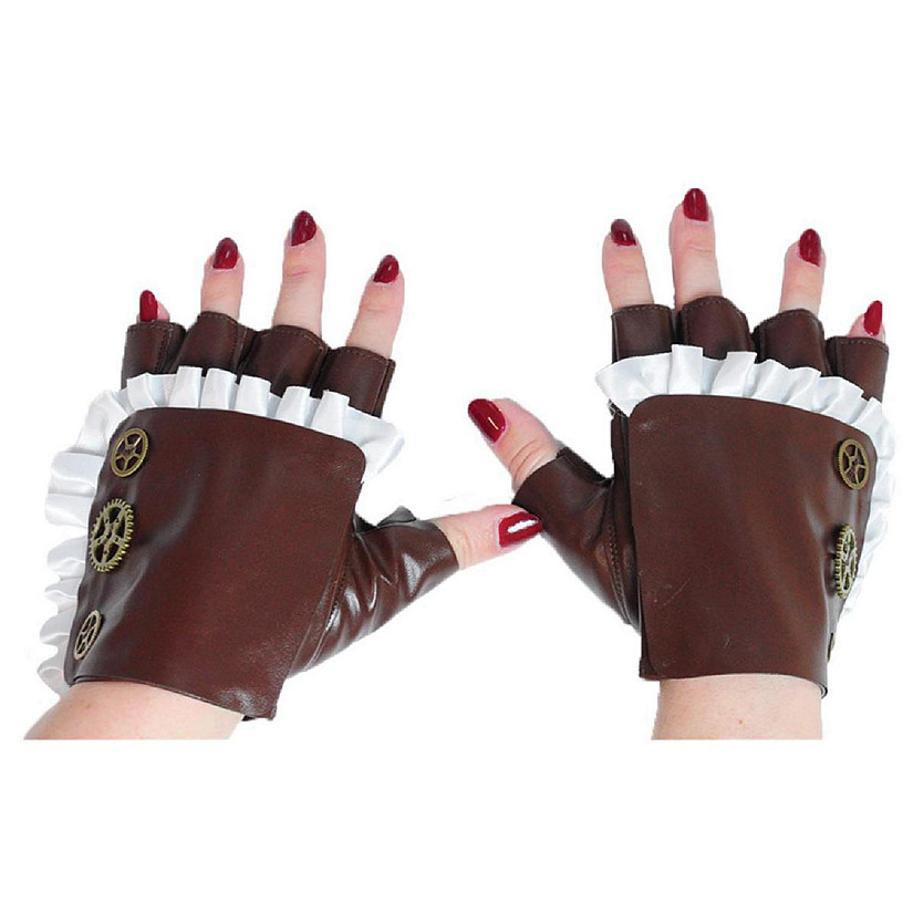 Gloves with Ruffle & Gears - One Size Image