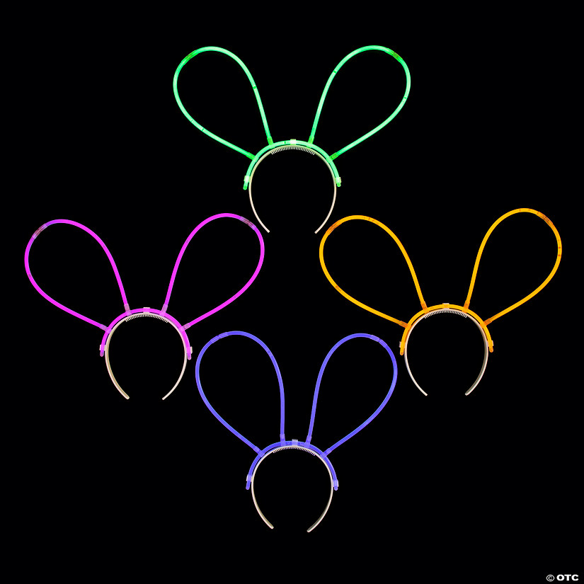 Glow Bunny Ear Headbands - 12 Pc. Image