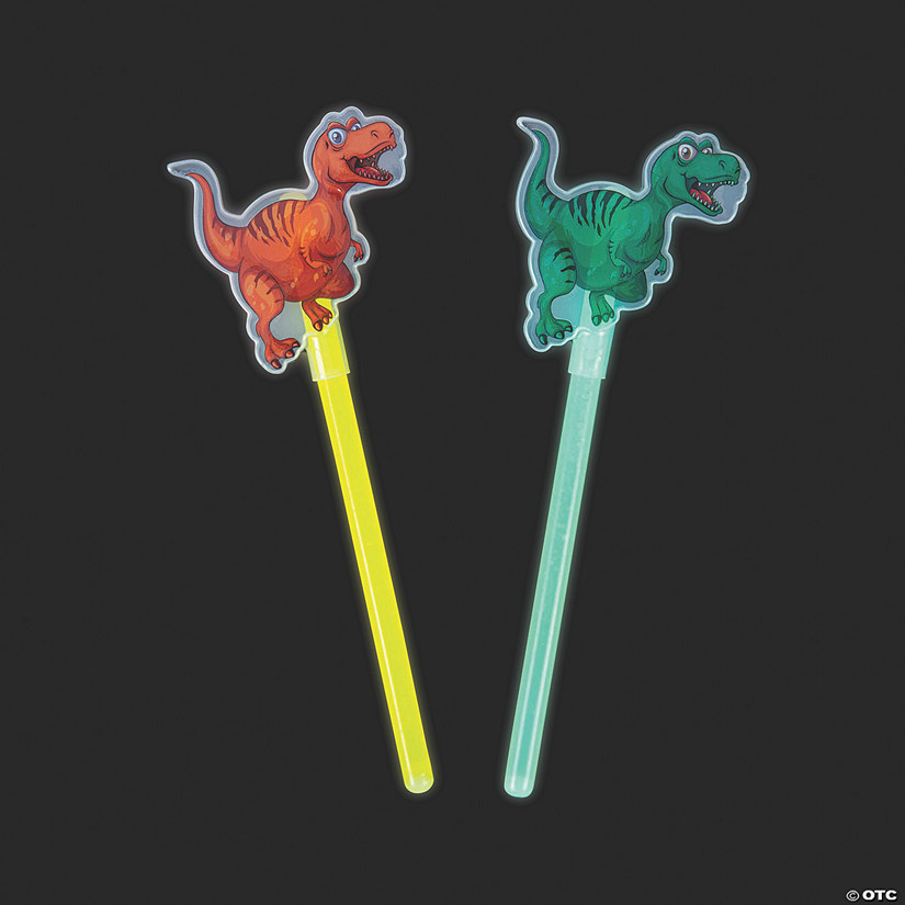Glow Dinosaur Wands - 12 Pc. Image
