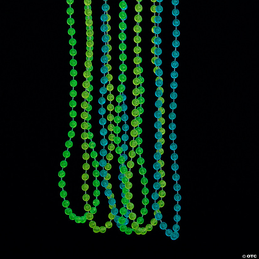Glow-in-the-Dark Beaded Necklaces - 24 Pc. Image