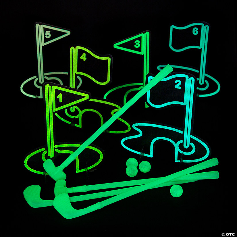 Glow-in-the-Dark Mini Golf Course Game for 4 Image