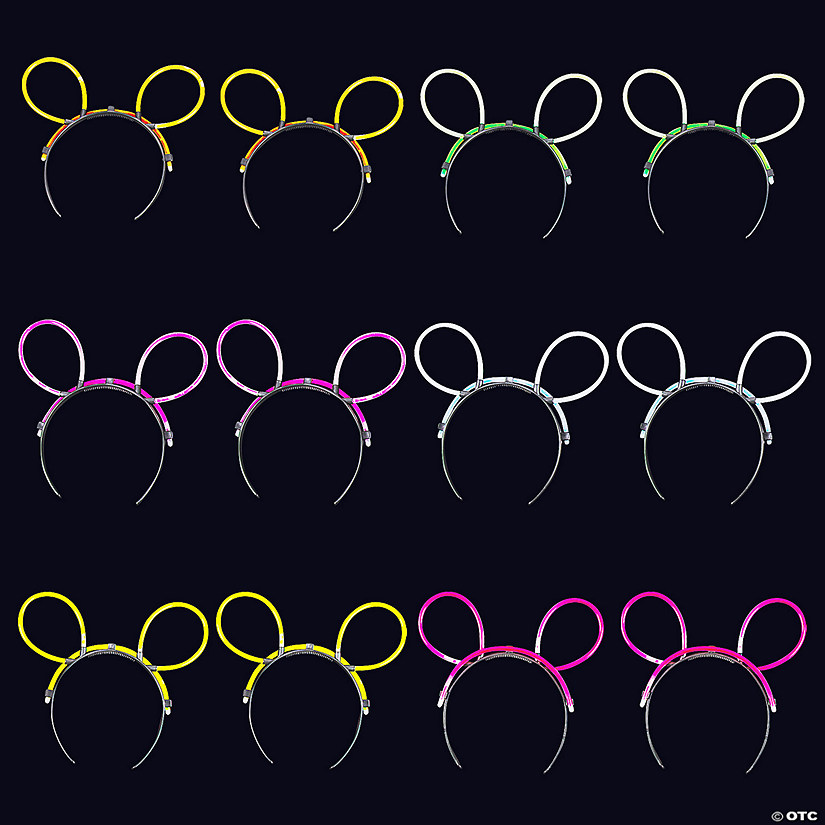 Glow Stick Cat Ear Headbands 12 Pc. Oriental Trading