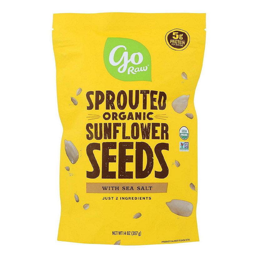 Go Raw Sprouted Seeds, Sunflower With Celtic Sea Salt  - Case of 6 - 14 OZ Image