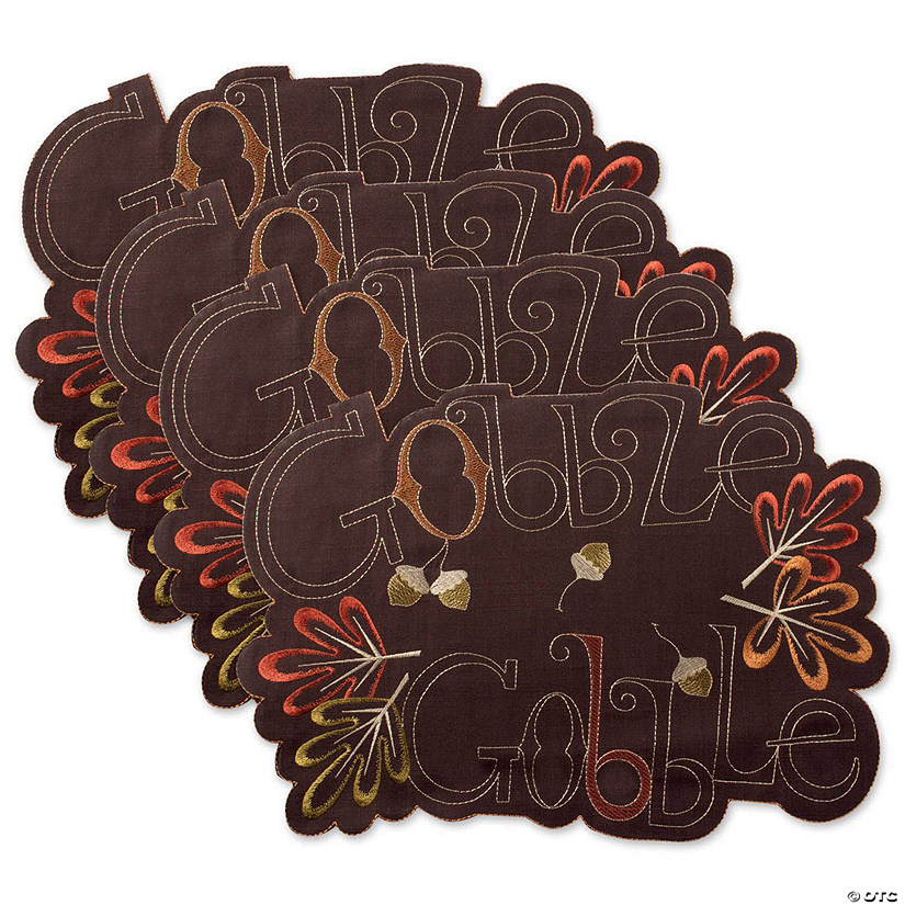 Gobble Gobble Embroidered Placemat (Set Of 4) Image