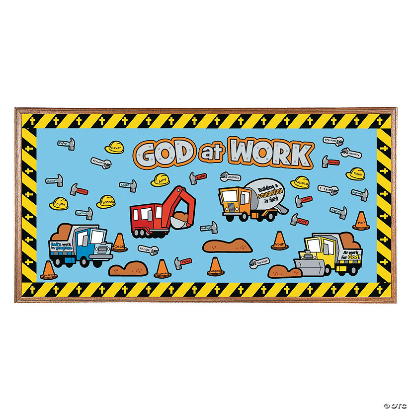 God At Work Construction Bulletin Board Set Oriental Trading
