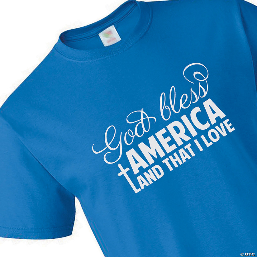 God Bless America Adult's T-Shirt Image