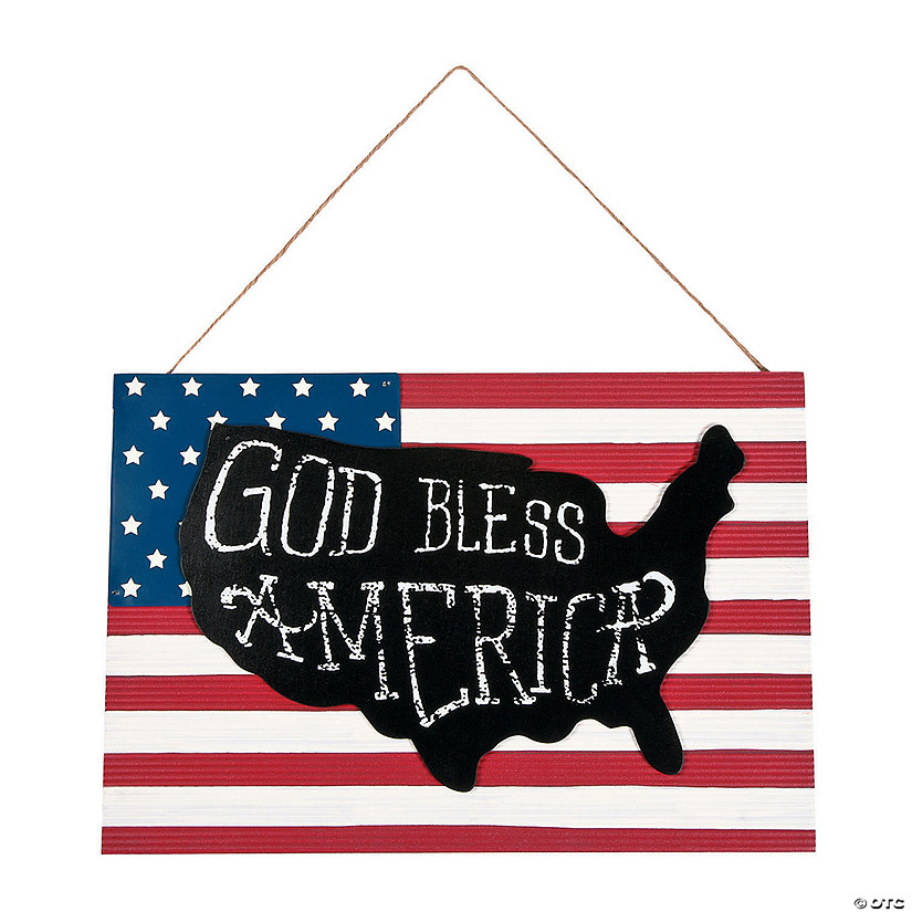 God Bless America Flag Sign Image