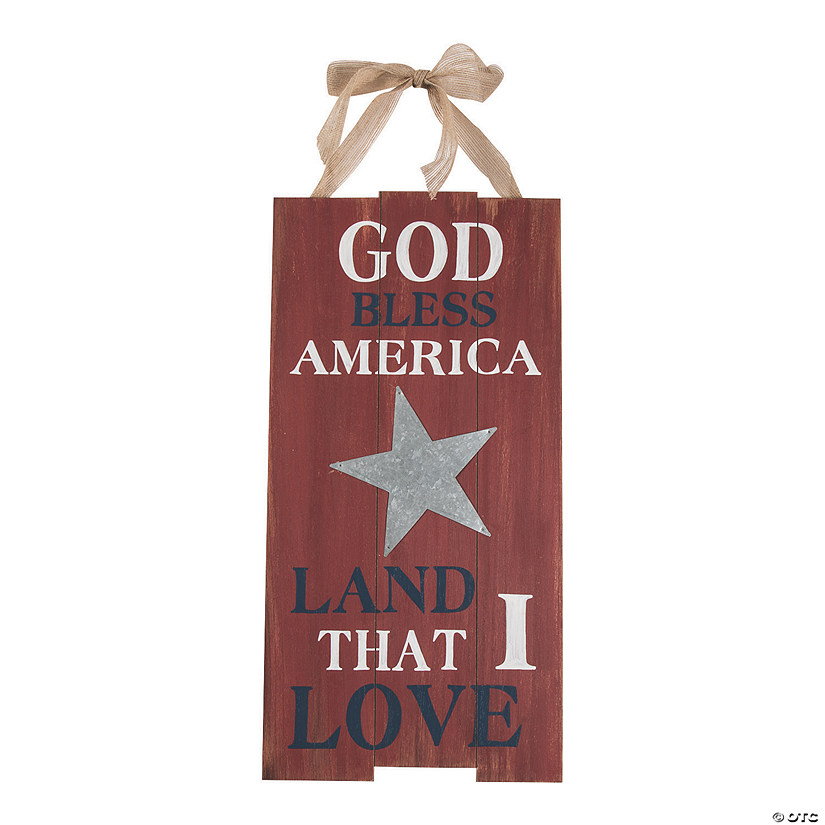 God Bless America Land That I Love Sign Image