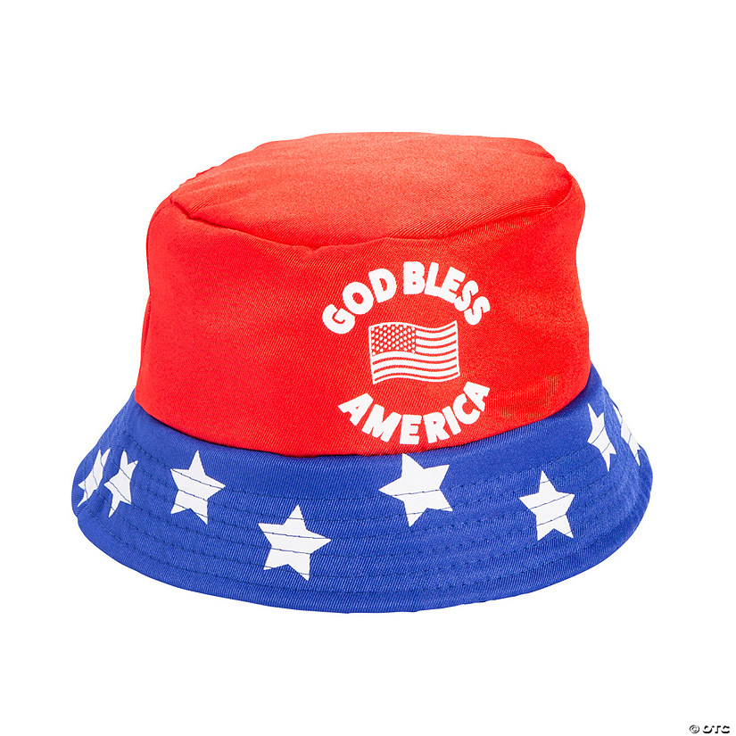 God Bless America Patriotic Bucket Hats - 12 Pc. Image