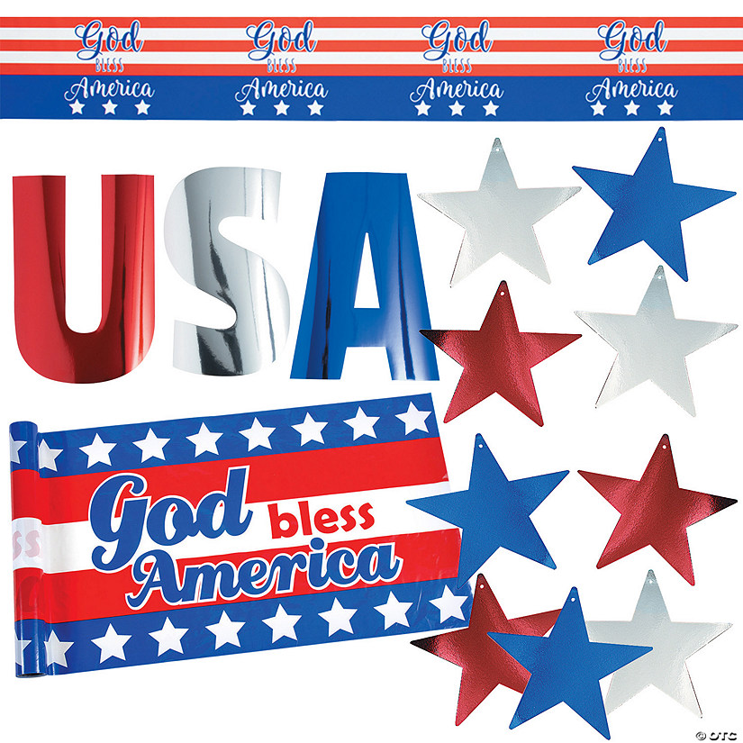 God Bless America Value Patriotic Parade Decorating Kit - 36 Pc. Image