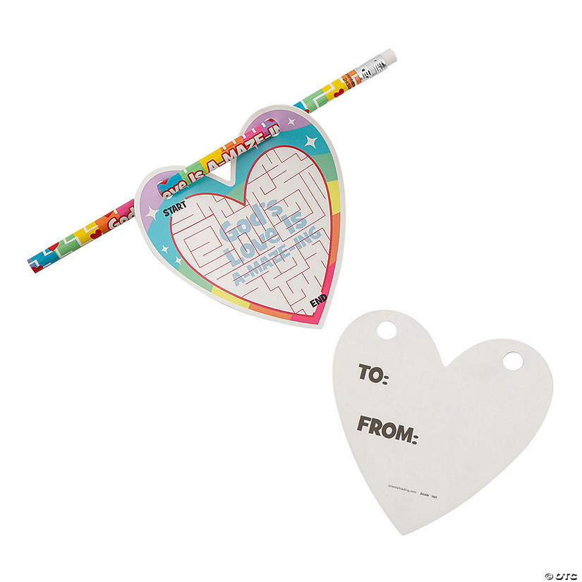God&#8217;s Love Pencil Valentine Exchanges with Activity Cards for 12 Image